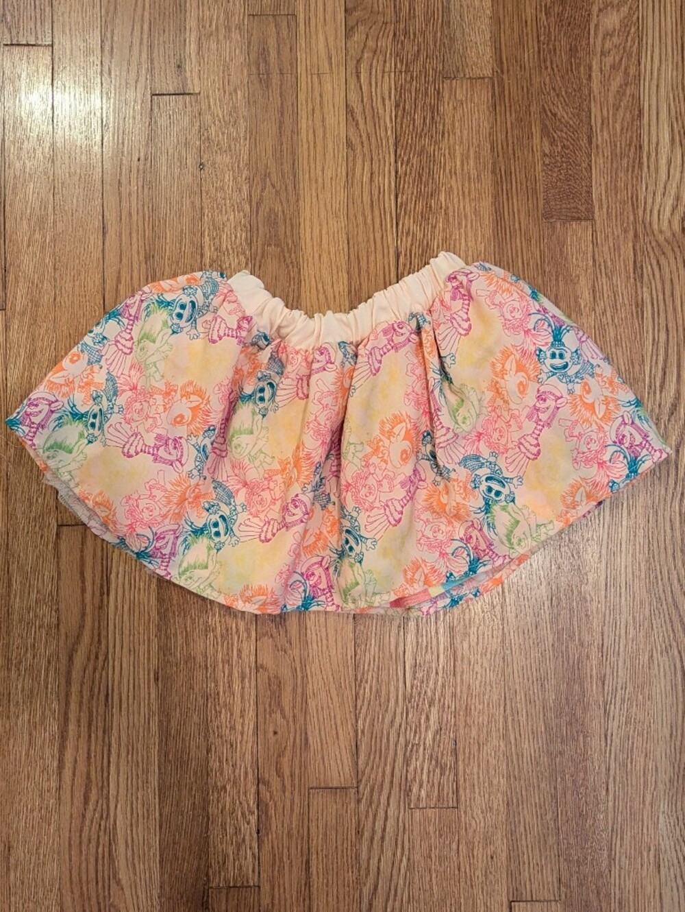 DreamWorks Trolls World Tour Pink Multicolor Character Skirt